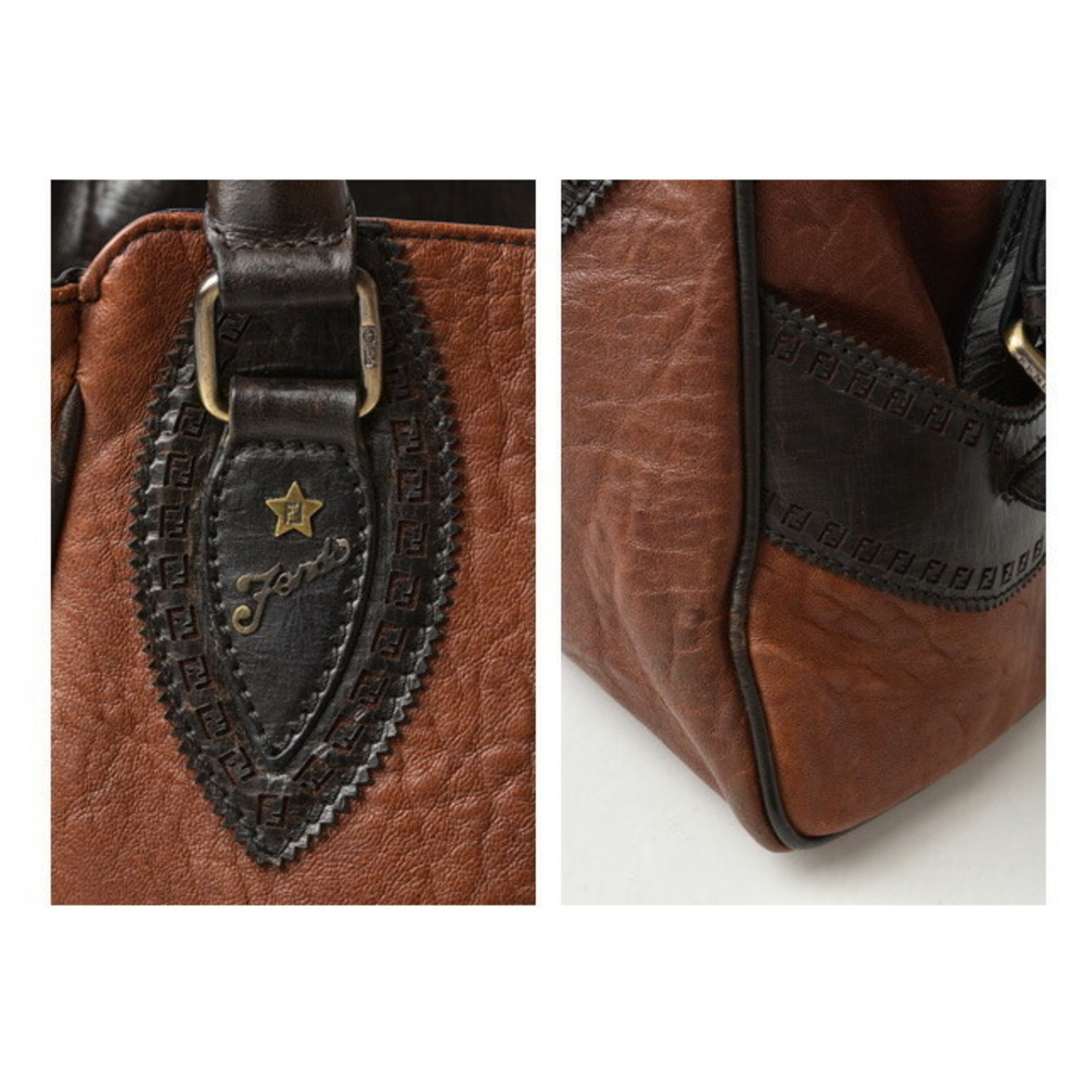 Fendi Processing Leather Handbag Brown - image 3